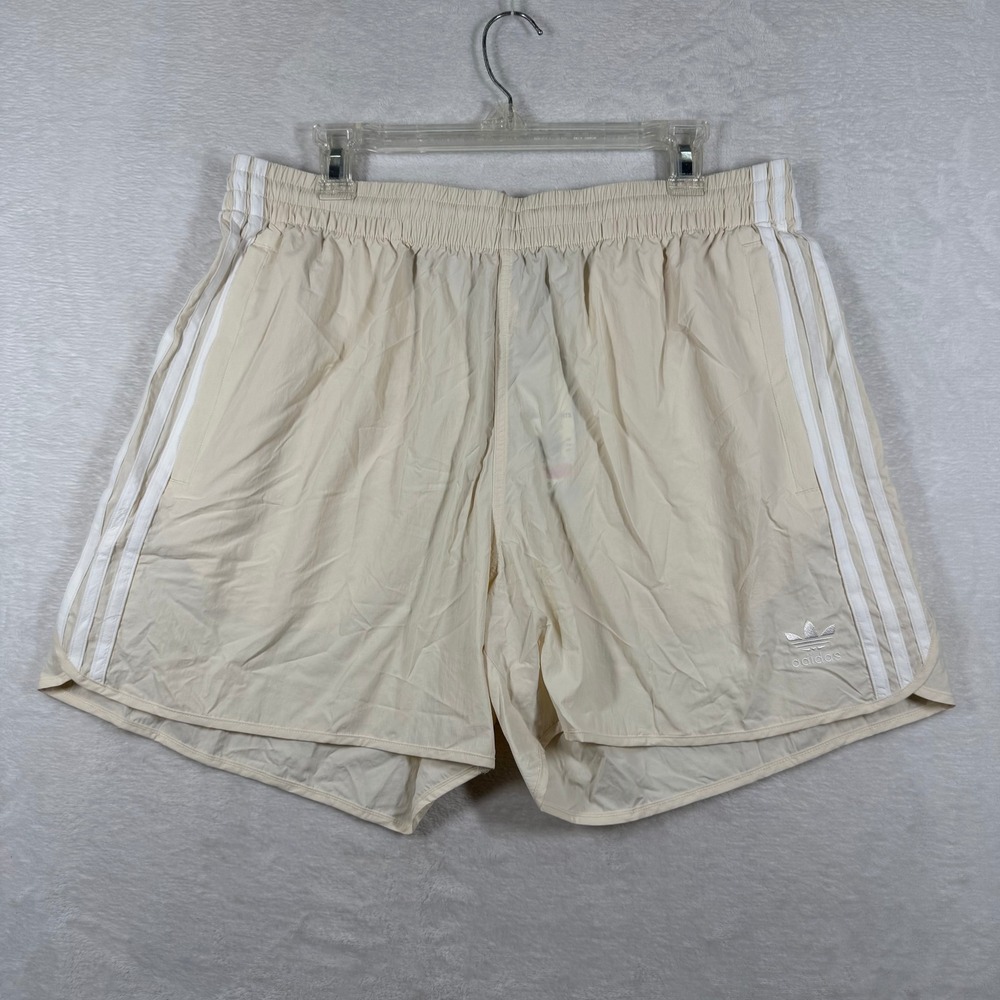 Adidas Originals Mens 3-Stripe Swim‎ Shorts Wonder White Cream XL NEW